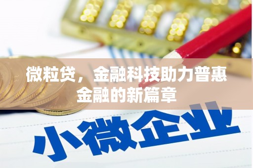 沿河微粒贷，金融科技助力普惠金融的新篇章