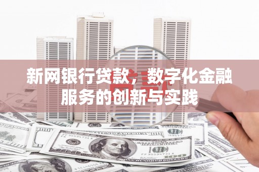 西昌新网银行贷款，数字化金融服务的创新与实践