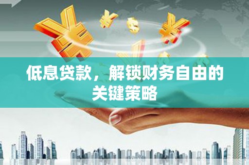 射阳低息贷款，解锁财务自由的关键策略