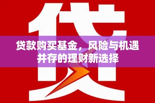 海晏贷款购买基金，风险与机遇并存的理财新选择