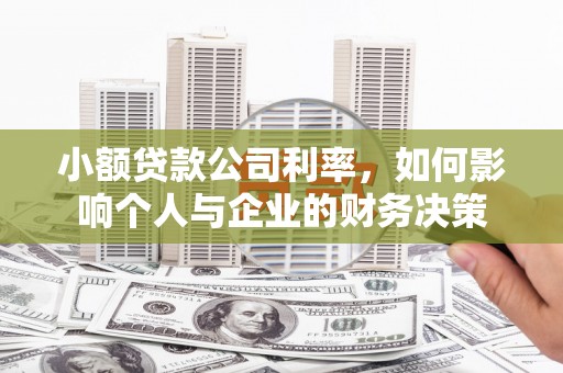 永嘉小额贷款公司利率，如何影响个人与企业的财务决策