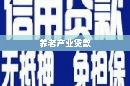 八里养老产业贷款