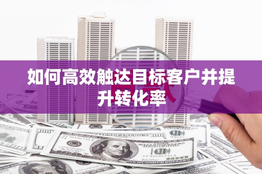 馆陶如何高效触达目标客户并提升转化率