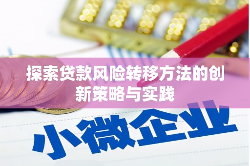 修文探索贷款风险转移方法的创新策略与实践